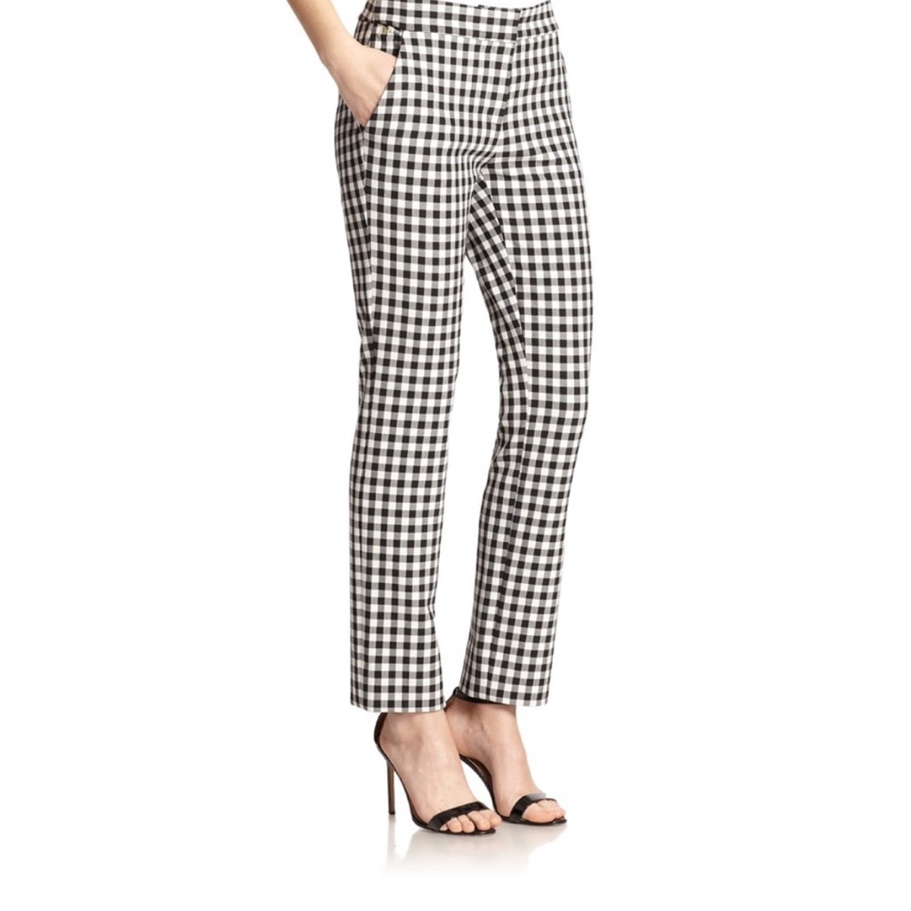 NWOT Diane von Furstenberg Genesis Gingham Pants Women’s Size 0 - Picture 2 of 15